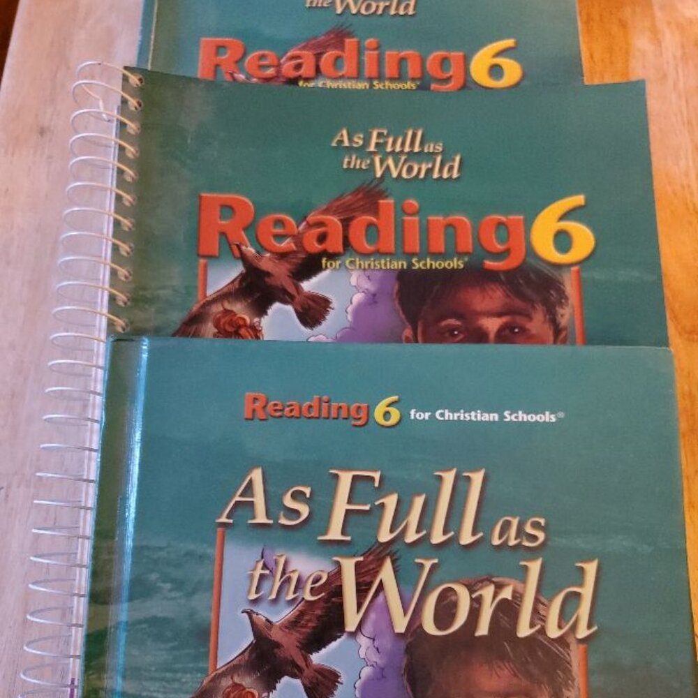 Bob Jones Reading Level 6/ As Full as the World - 3 book set